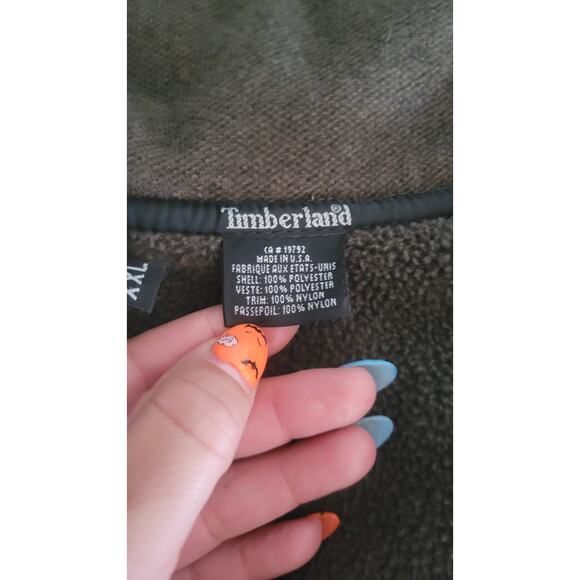 Timberland Performance Polartec Fleece Jacket Brown Full Zip XXL Outdoor... - Picture 8 of 10